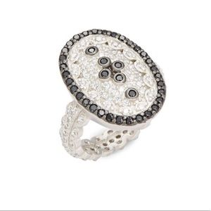 Freida Rothman Pavé Clover Shield Ring